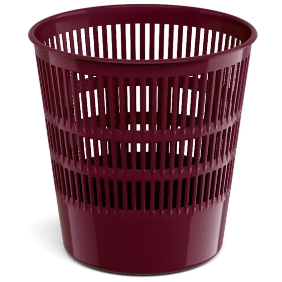 Latticed wastebasket ErichKrause® Marsala, 12l, ruby