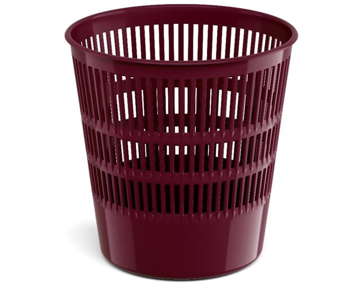 Latticed wastebasket ErichKrause® Marsala, 12l, ruby