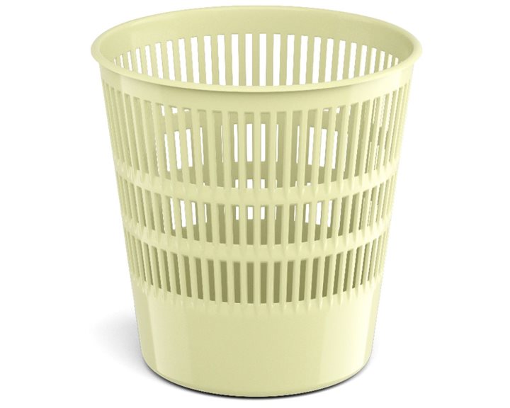 Latticed wastebasket ErichKrause® Pastel, 12l, yellow