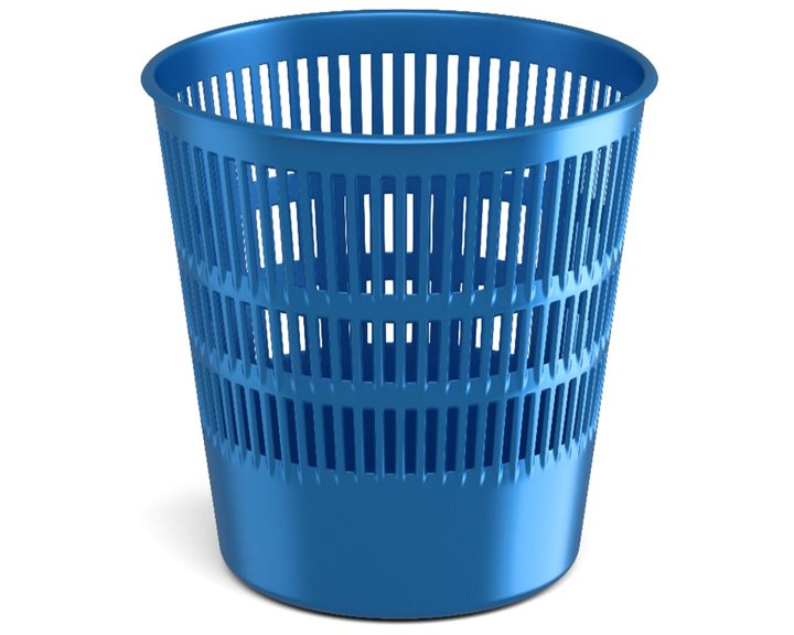 Latticed wastebasket ErichKrause® Ice Metallic, 12l, darkblue