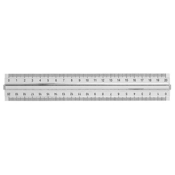 Χάρακας με Ράχη ErichKrause Clear, 20cm (Διάφανος) 49530