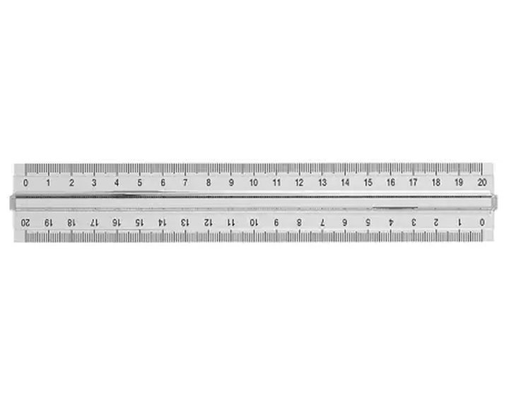 Χάρακας με Ράχη ErichKrause Clear, 20cm (Διάφανος) 49530