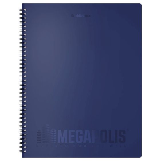 Ντοσιέ Σουπλ Σπιράλ ErichKrause Α4 με 20 Ζελατίνες Megapolis Blue 49955