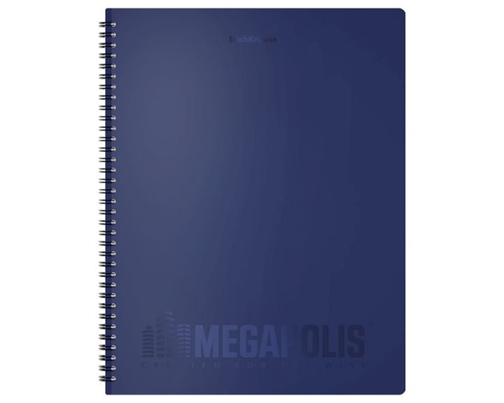 Ντοσιέ Σουπλ Σπιράλ ErichKrause Α4 με 20 Ζελατίνες Megapolis Blue 49955