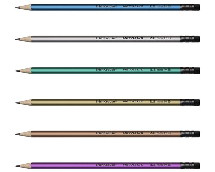 Μολύβι Erichkrause Metallic HB 2.2mm Με Γόμα 56007