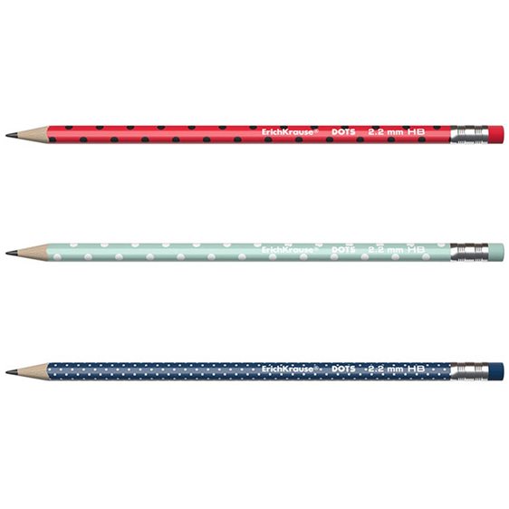 Μολύβι με Γόμα Erichkrause Dots HB 2.2mm 56009