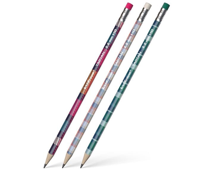 Μολύβι με Γόμα Erichkrause Tartan HB 2.2mm 56010