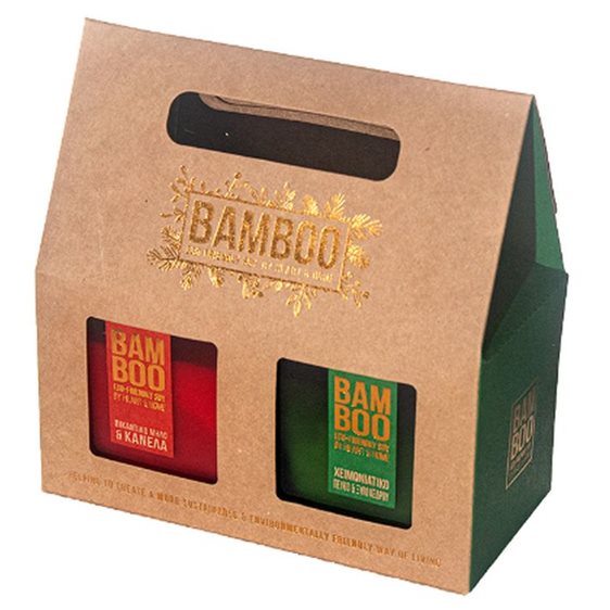 Σετ Δώρου κεριά Bamboo 2τμχ 420g