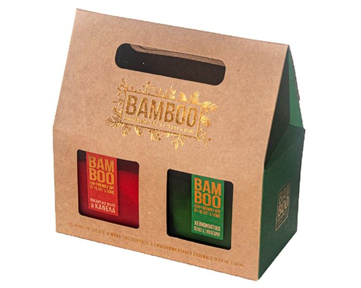 Σετ Δώρου κεριά Bamboo 2τμχ 420g