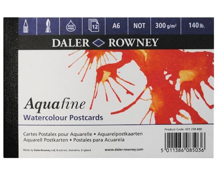 Aquafine Postcard Pad 300gr 12φ Daler Rowney