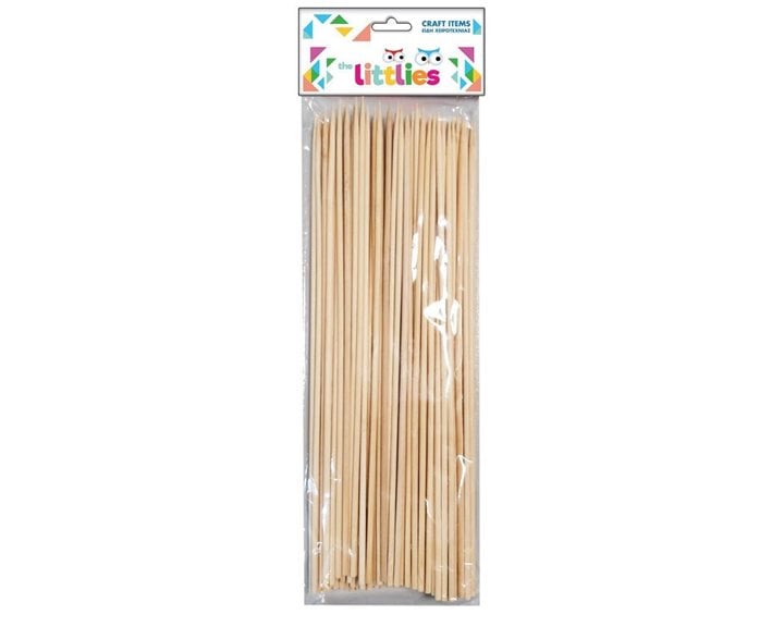 Ξύλινα Καλαμάκια 25cm 50τμχ 646902