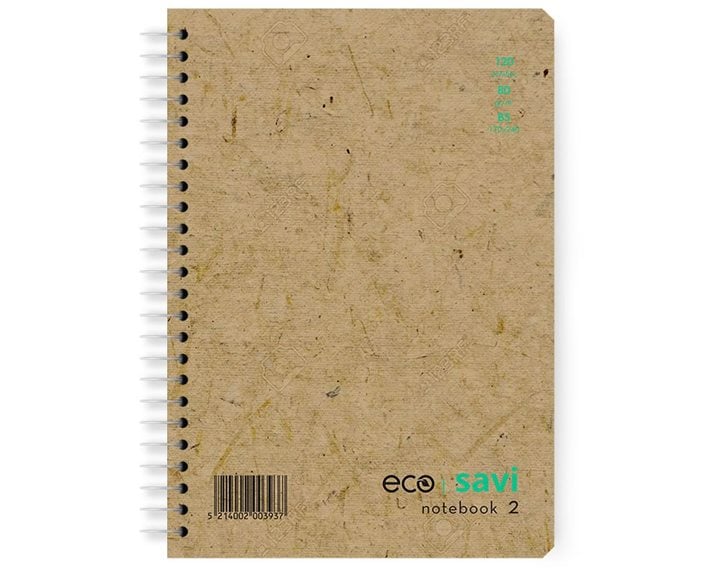 Τετράδιο Σπιράλ Savi Eco B5 80gr 2θ. 120σελ.