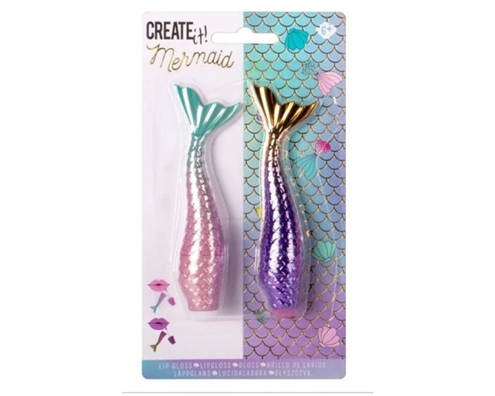 Creatit! Mermaid Lip Gloss 2τμχ Rasberry & Blueberry Scented