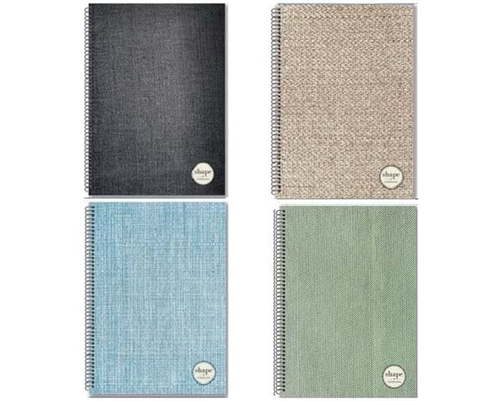 Τετράδιο Σπιράλ Α4  Shape Fabrics 1Θεμ.30φ.