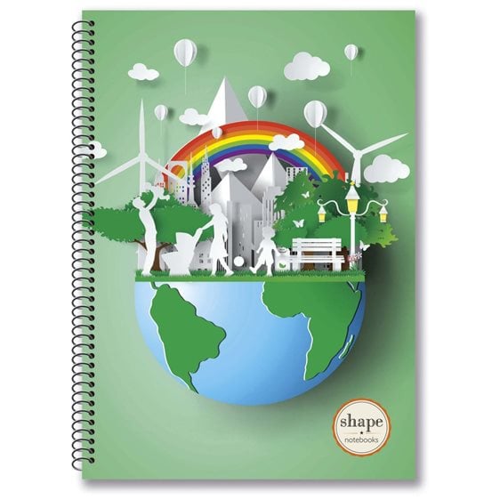 Τετράδιο Σπιράλ Α4  Shape Eco 4Θεμ.120φ.