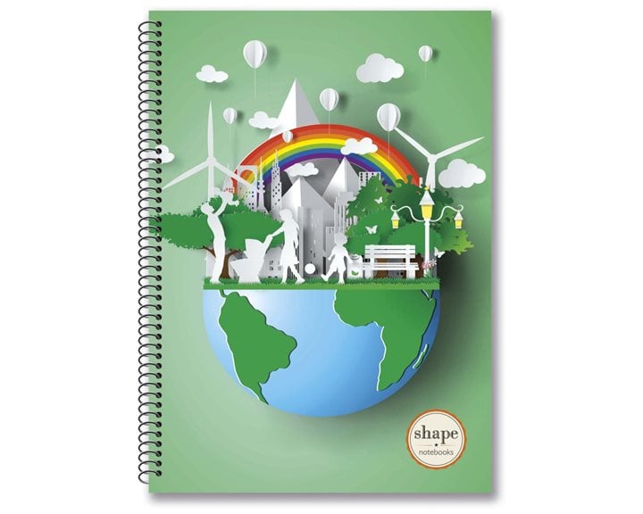 Τετράδιο Σπιράλ Α4  Shape Eco 4Θεμ.120φ.