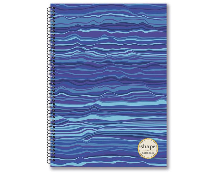 Τετράδιο Σπιράλ 17x25 Shape Waves 3Θεμ.90φ.