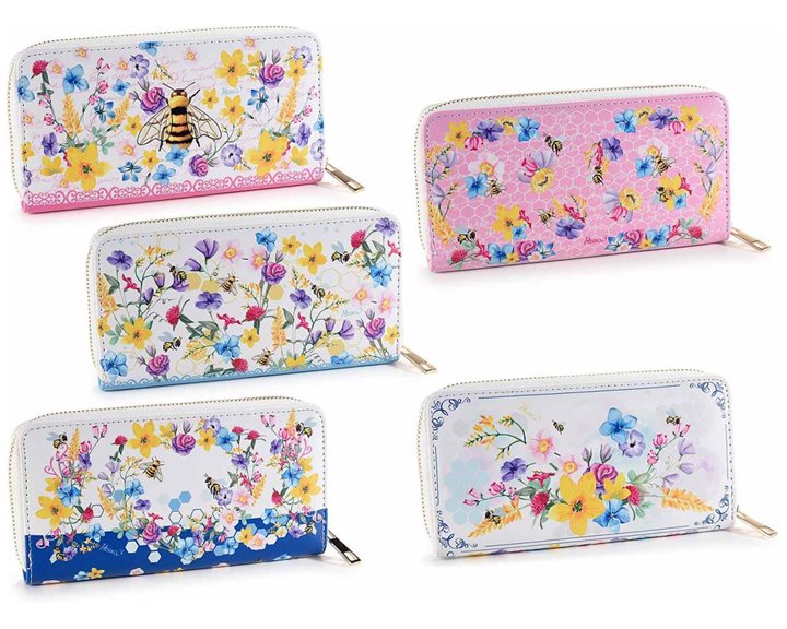 Πορτοφόλι με Φερμουάρ 19 x 2,5 x 10 εκ. Bee Honey