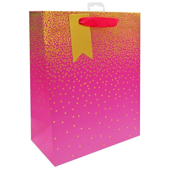 Τσάντα Δώρου 21.5x25.3x10 Foil Pink