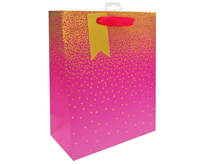 Τσάντα Δώρου 21.5x25.3x10 Foil Pink