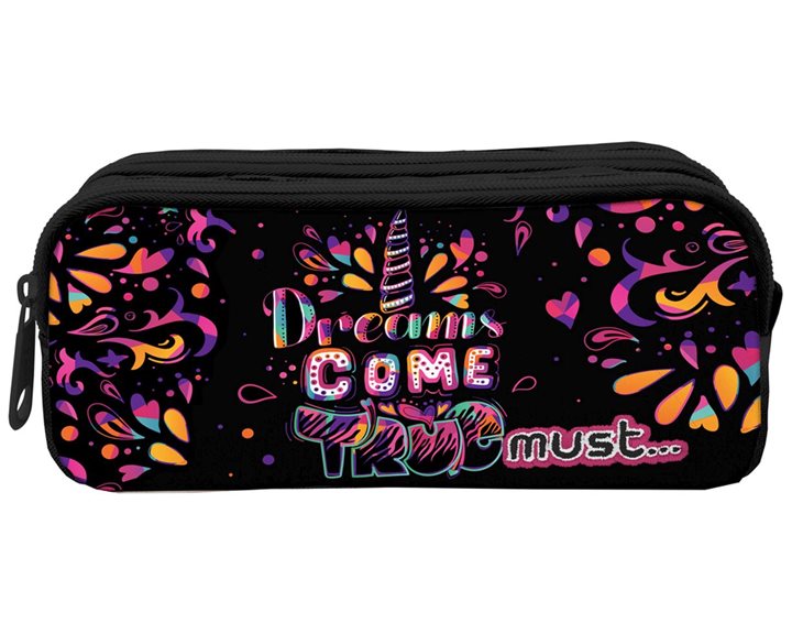 Κασετίνα Must Energy με δύο φερμουάρ 20x6x9cm Dreams Come True
