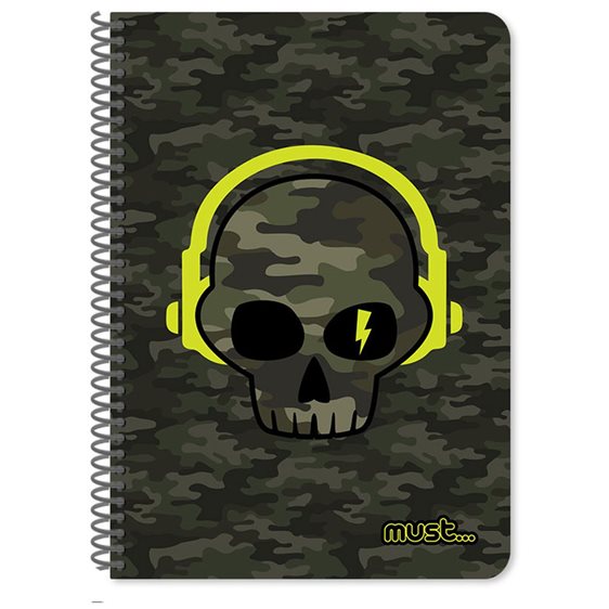 Τετράδιο Σπιράλ Must 17x25 2Θ 60φ Boy Zone