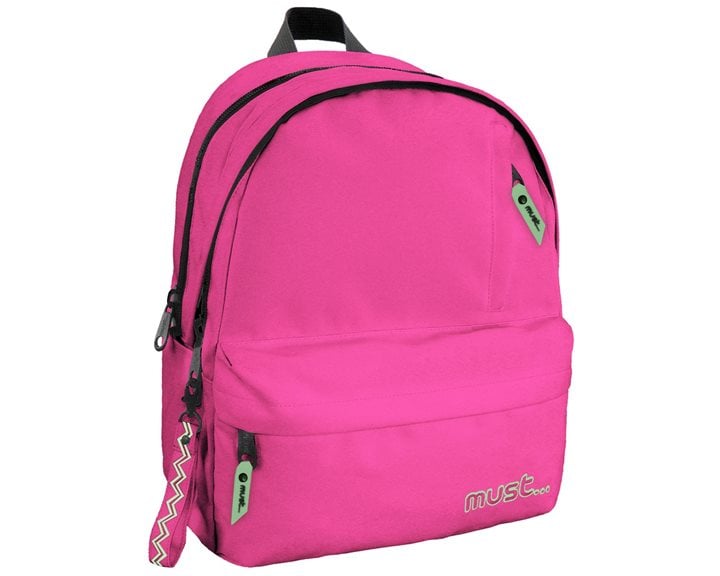 Τσάντα Πλάτης Must Monochrome Plus 32x19x42 2Θήκες Ροζ Fluo 900D RPET