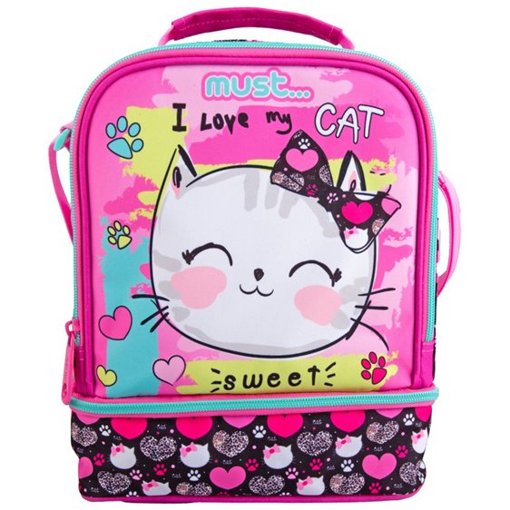 Τσαντάκι Φαγητού Ισοθερμικό Must Yammy 22x16x28 Cute Cat