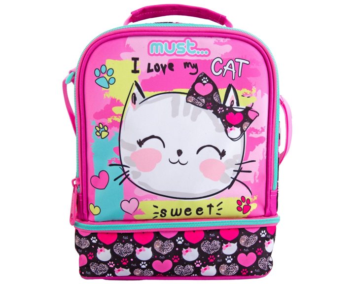 Τσαντάκι Φαγητού Ισοθερμικό Must Yammy 22x16x28 Cute Cat