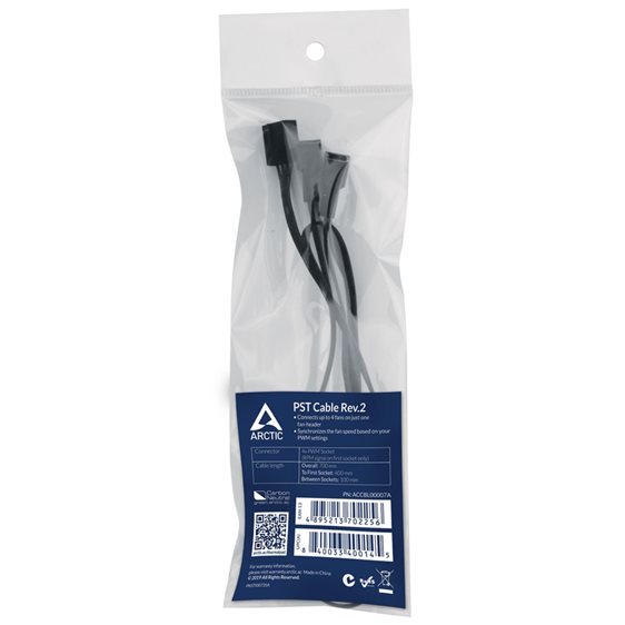 Arctic Pst Cable Rev2. - Pwm Sharing Cable For Pc Fans - 4 Outputs