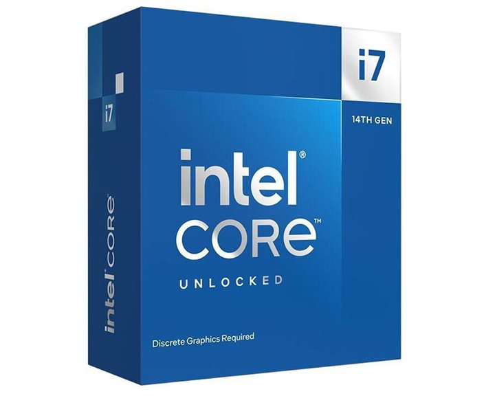 INTEL CPU CORE i7 14700KF, 20C/28T, up to 5.60GHz, CACHE 33MB, SOCKET LGA1700 14th GEN, BOX, 3YW.