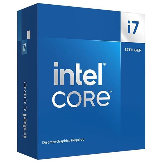 INTEL CPU CORE i7 14700F, 20C/28T, up to 5.4GHz, CACHE 33MB, SOCKET LGA1700 14th GEN, BOX, FAN, 3YW
