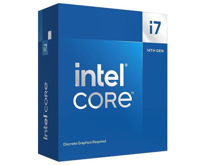INTEL CPU CORE i7 14700F, 20C/28T, up to 5.4GHz, CACHE 33MB, SOCKET LGA1700 14th GEN, BOX, FAN, 3YW
