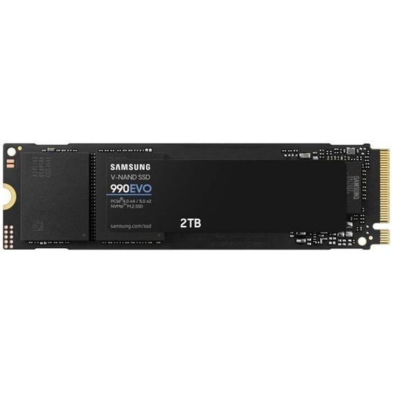 Samsung Ssd M.2 Nvme Pci-E Gen4 2Tb Mz-V9E2T0Bw Series 990 Evo, M.2 2280, Nvme Pci-E Gen4x4, Read 5000Mb/s, Write 4200Mb/s, 5Yw. Mz-V9E2T0Bw