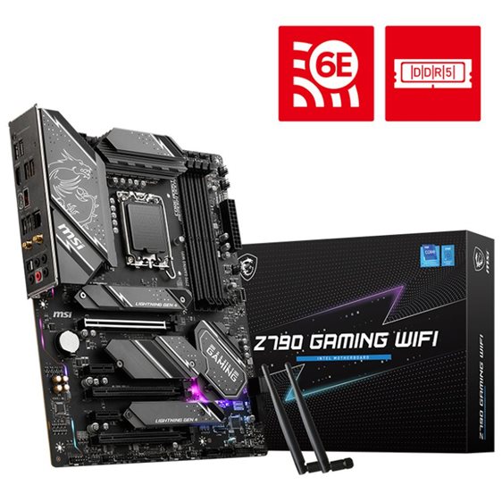 MSI MB Z790 GAMING PLUS WIFI, SOCKET INTEL LGA1700 14th/13th/12th GEN CPU, CS INTEL Z790, 4 DIMM SOCKETS DDR5, DP/HDMI, PCI-E GEN 4.0, 2.5G LAN, WIFI6E, ATX, 3YW.