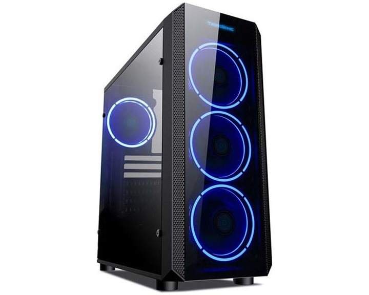 SUPERCASE PC CHASSIS MAR01A, MIDI TOWER ATX, BLACK, W/O PSU, 3x 12CM FRONT FAN, 2YW. MAR01A