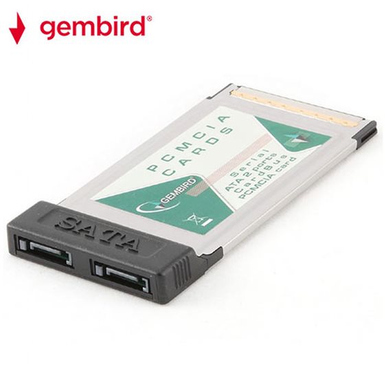 GEMBIRD SERIAL ATA CARDBUS PCMCIA CARD 2 SATA PORTS