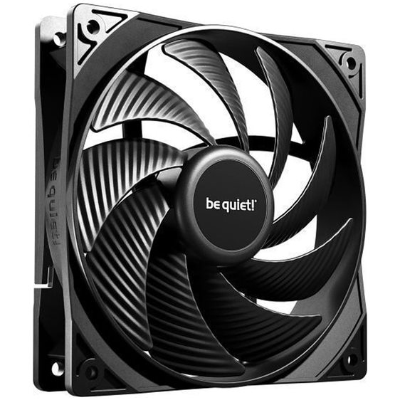 BEQUIET FAN PURE WINGS 3 140MM PWM HIGH-SPEED BL109, 1800RPM, 72,2CFM/122,6M3/H, 30,5dB, Lifespan 80000h, BLACK, 3YW.
