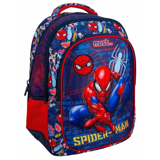 Σακίδιο Πλάτης Must 32x18x43 3Θήκες Spiderman
