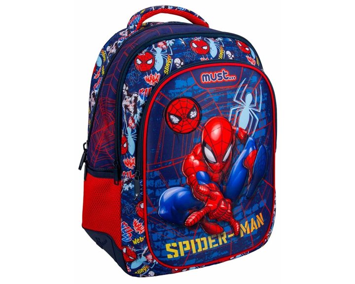 Σακίδιο Πλάτης Must 32x18x43 3Θήκες Spiderman