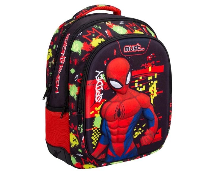 Σακίδιο Πλάτης Must 32χ18χ43 3Θήκες Spiderman