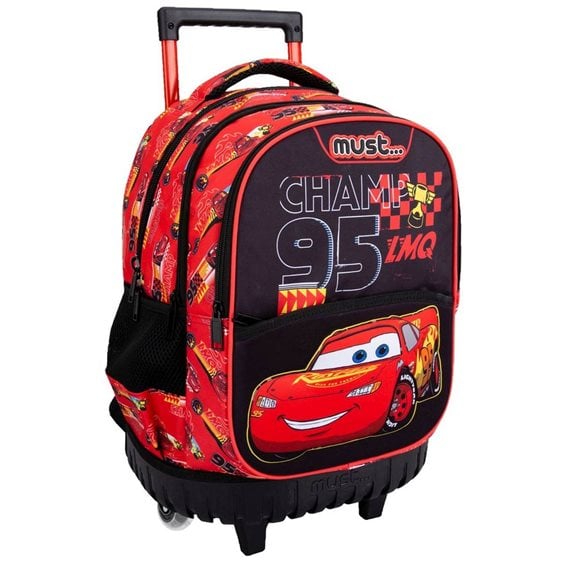 Τσάντα Τρόλλευ Must 34x20x44cm 3 Θήκες Cars Lets Race