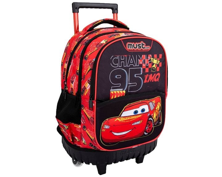 Τσάντα Τρόλλευ Must 34x20x44cm 3 Θήκες Cars Lets Race