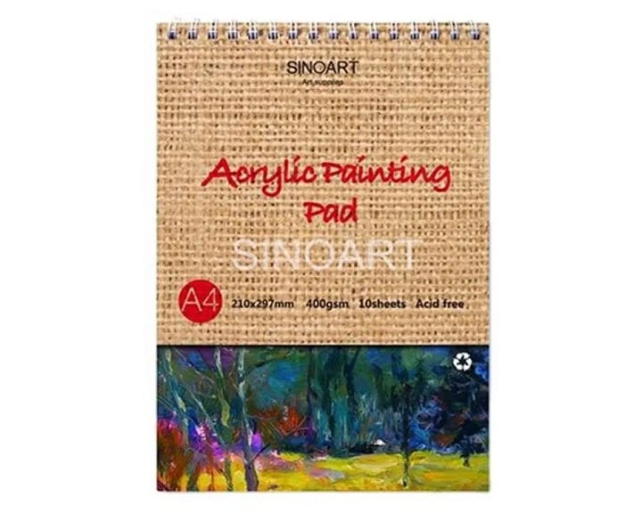 Μπλοκ Σπιράλ Ακρυλικών SinoArt Α3 10 Φύλλα 400gr