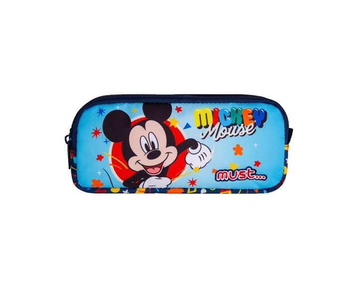 Κασετίνα Βαρελάκι Must 2 Φερμουάρ 21x6x9cm Mickey Mouse