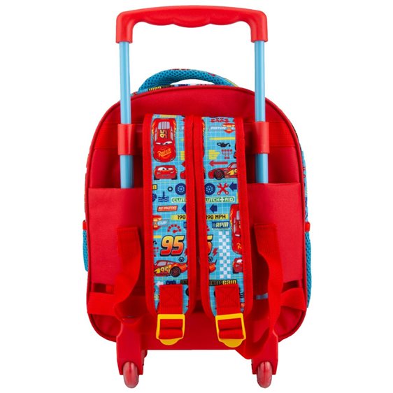 Τσάντα Τρόλει Νηπιαγωγείου 27χ10χ31 2Θήκες Cars Piston Cup
