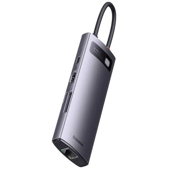 Baseus Hub 8in1 Starjoy Series, USB-C To 3x USB 3.1 + HDMI + USB-C Pd + Rj45 + Microsd/sd (WKWG080213) (BASWKWG080213)