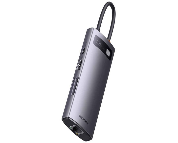 Baseus Hub 8in1 Starjoy Series, USB-C To 3x USB 3.1 + HDMI + USB-C Pd + Rj45 + Microsd/sd (WKWG080213) (BASWKWG080213)