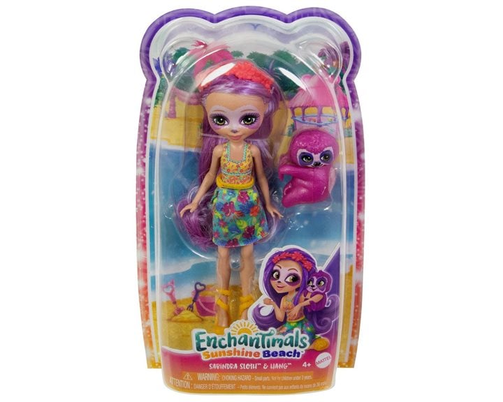 Mattel Enchantimals Sunshine Beach Sabindra Sloth and Tang Doll FNH22 / HRX82