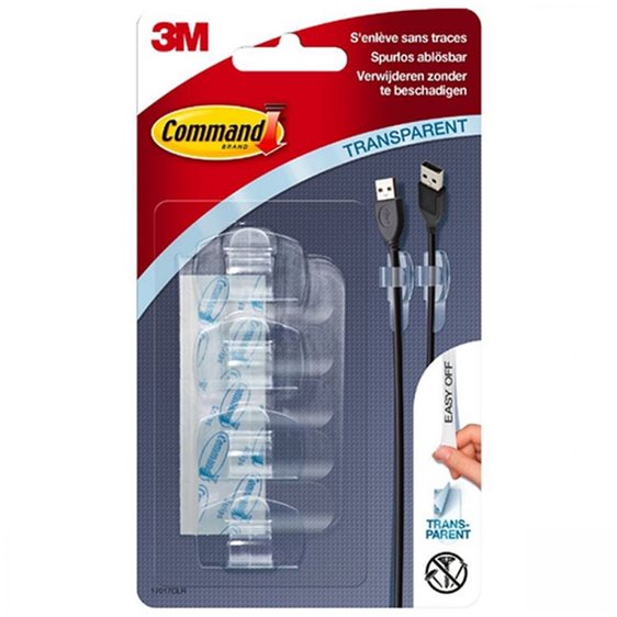 Διαχειριστής Καλωδίων Clear 3M 17017 4Τεμ.